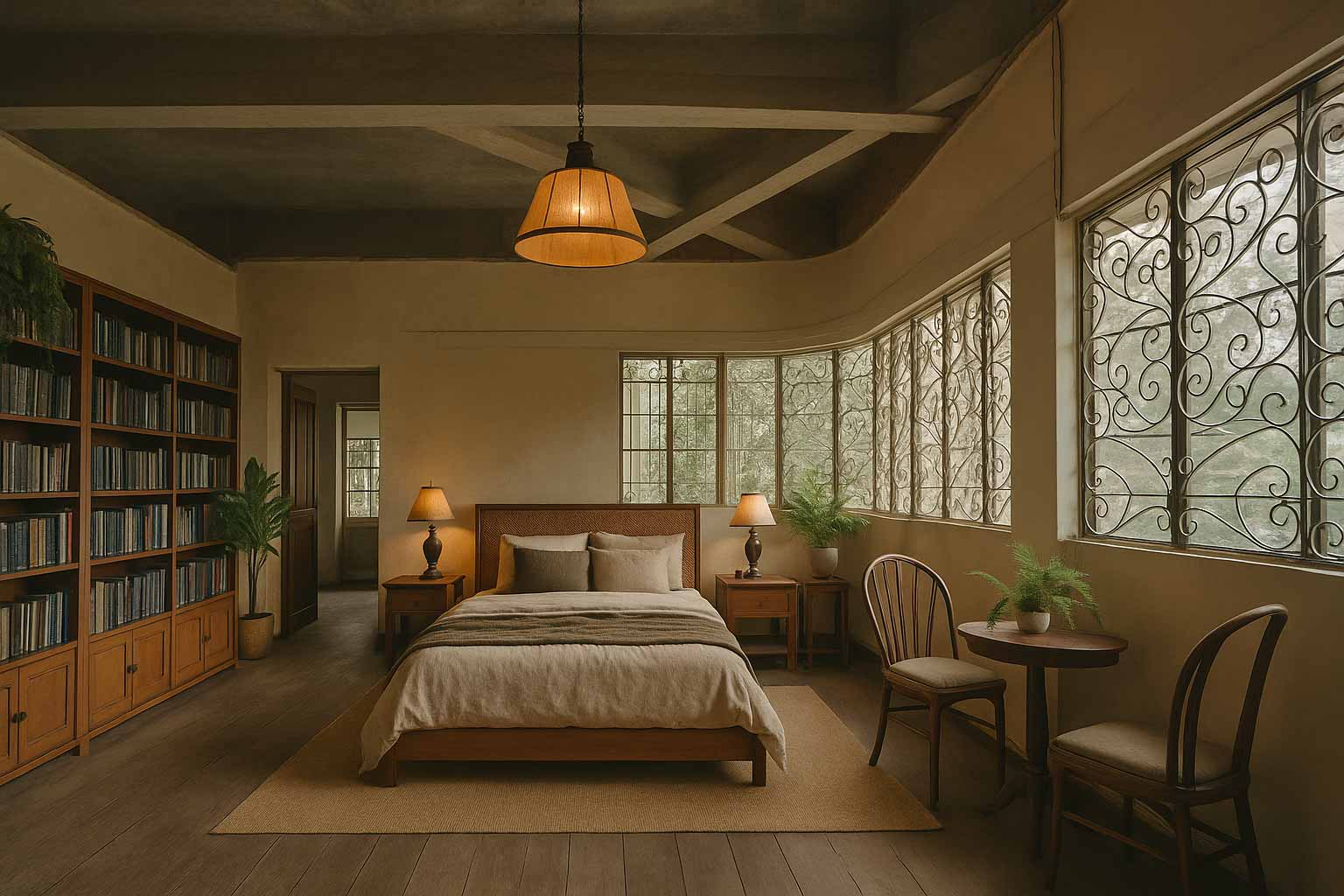 20250620_1753_Colonial-Modern-Bedroom_remix_01jy6bznsmfazt5dvw2ne6h8cq