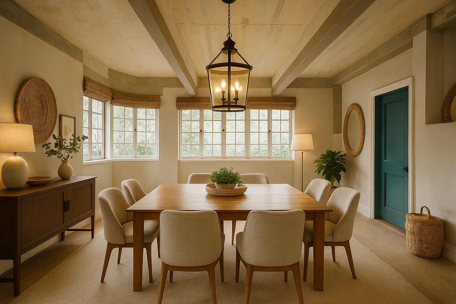 20250620_1815_Modern-Colonial-Dining-Room_remix_01jy6d9n7te9d8chzky4svb8kv